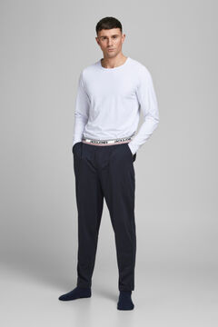 Springfield Pantalones algodón cintura con logo navy