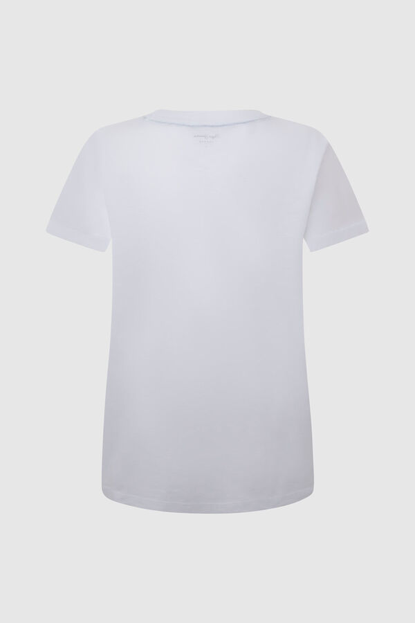 Springfield Relaxed Fit Print Logo T-shirt bijela