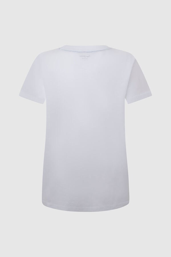 Springfield Camiseta Fit Relaxed Logo Estampado blanco