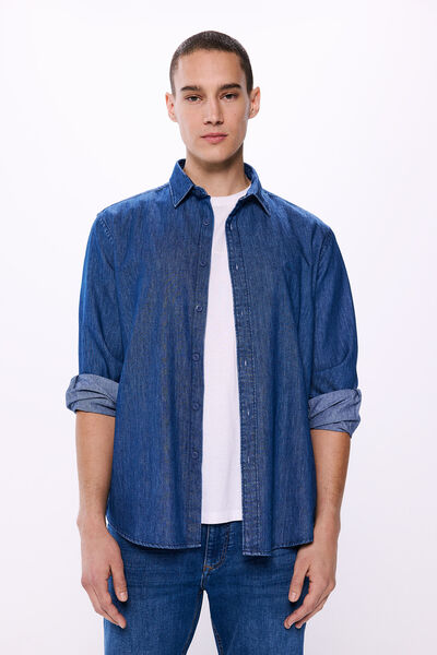 Springfield Chemise en jean bleuté