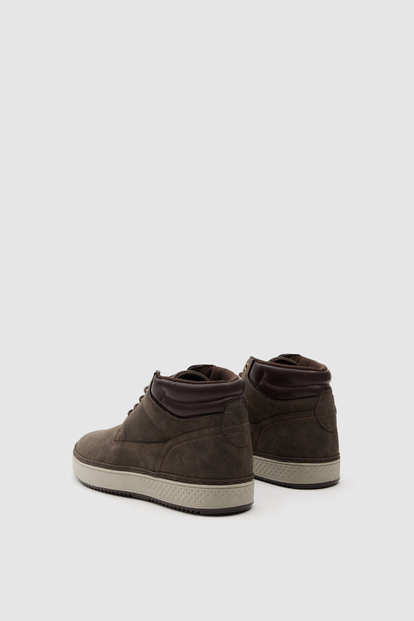 Inside Lace-up casual boot nude