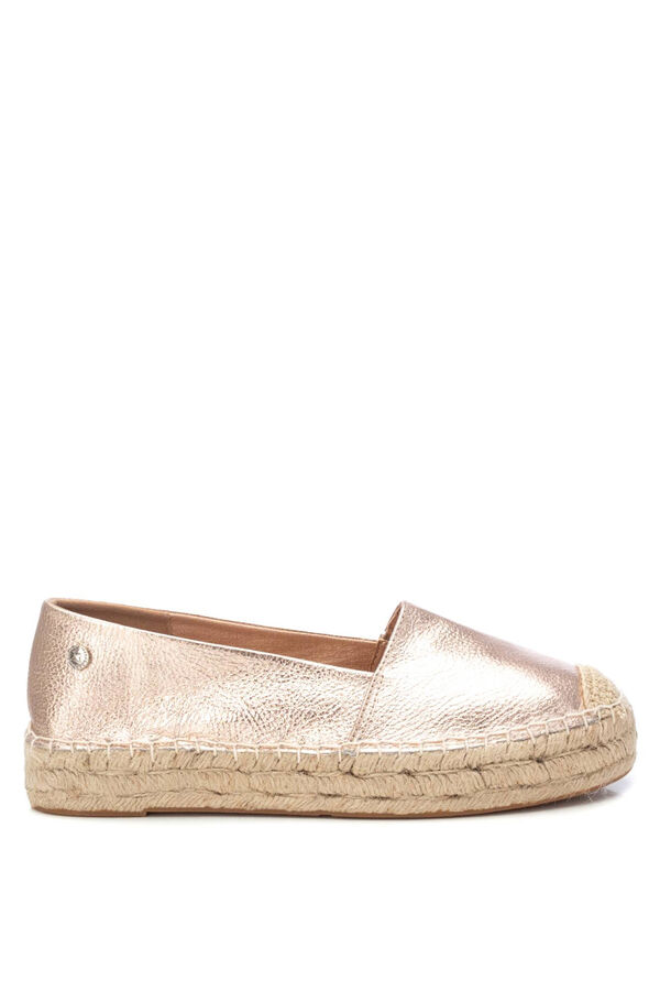 XTI alpargata de mujer piel amarillo