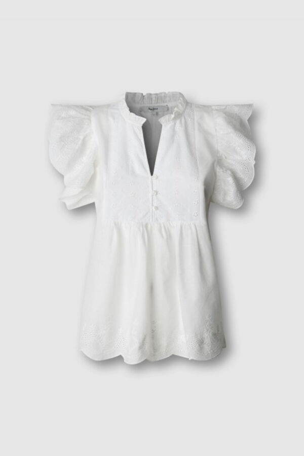 Pepe Jeans Butterfly sleeve shirt beige