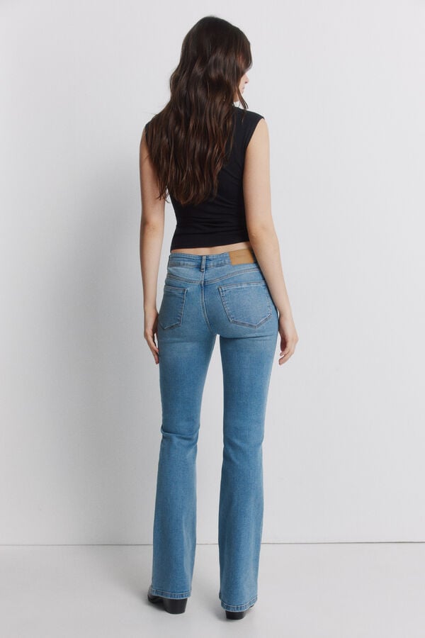 Springfield Mid-rise Low Flare jeans blue