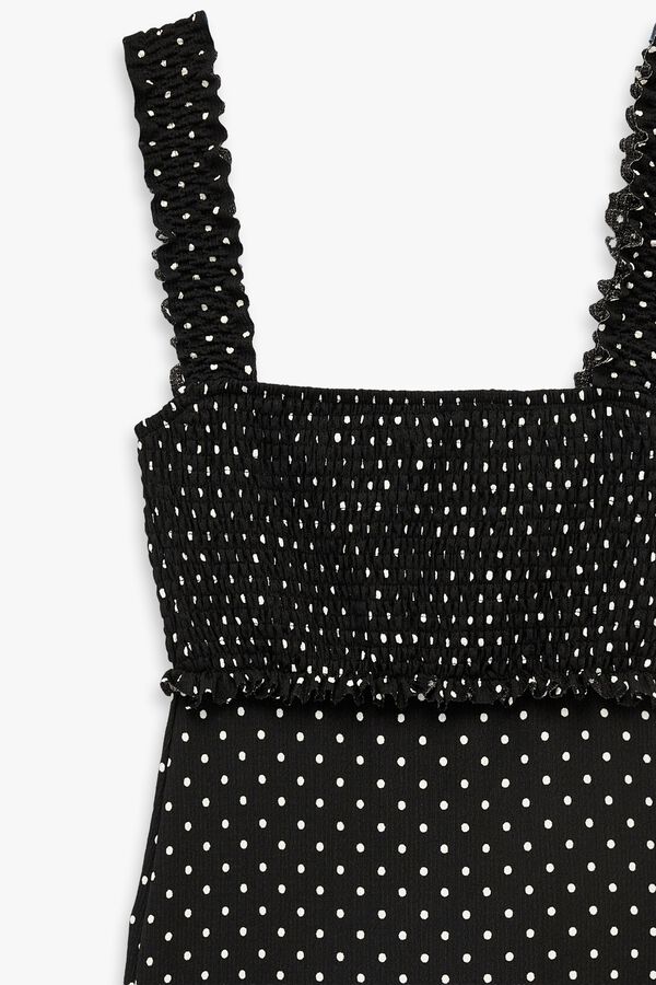 Koton Vestido midi de lunares negro