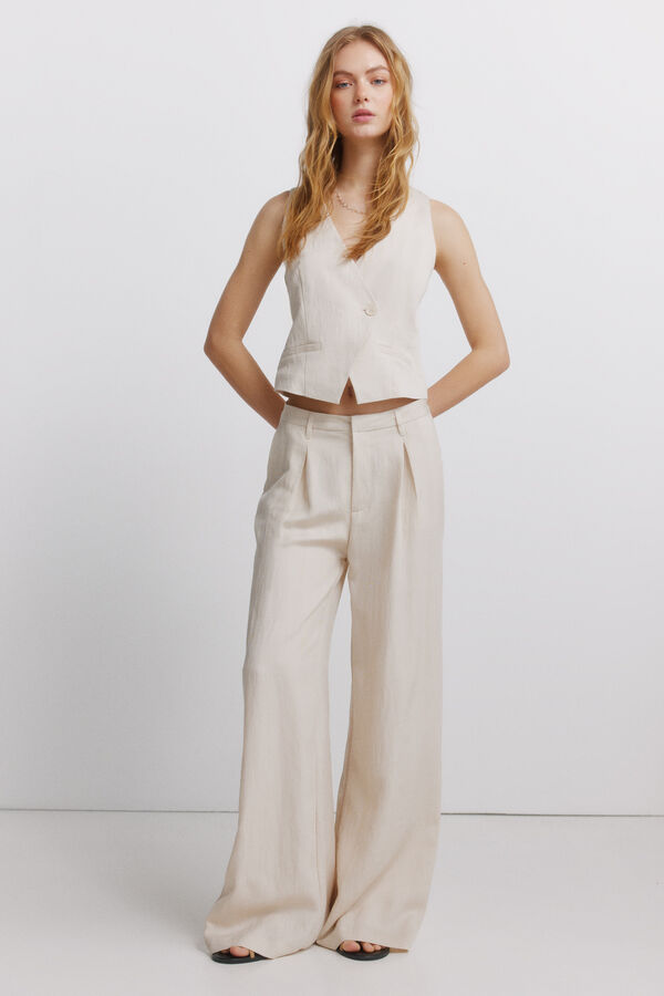 Springfield Colete assim&eacute;trico bege