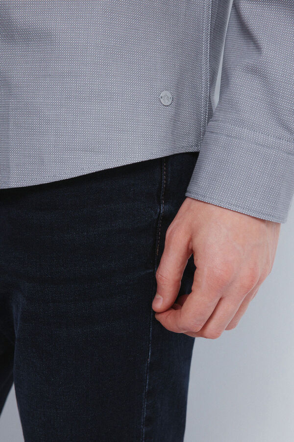 Springfield Two-tone structured dress shirt grey