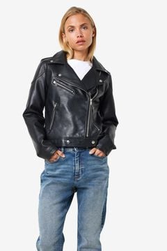 Noisy May Chaqueta biker efecto piel
