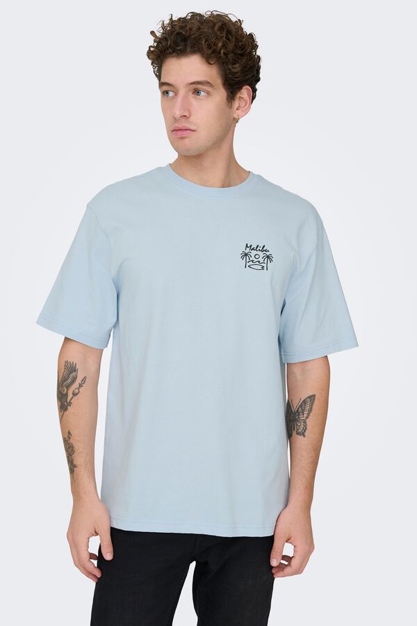 Only & Sons Camiseta manga corta azul