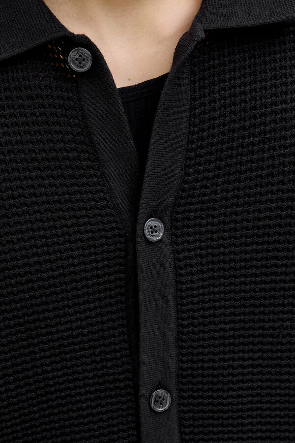 Jack & Jones Camisa de malha com caimento relaxado preto