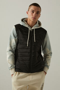 Springfield Combined quilted hooded gilet black
