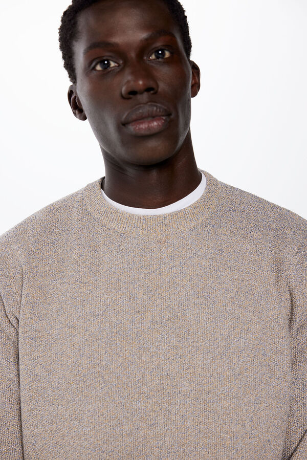 Springfield Two-tone textured jumper camel