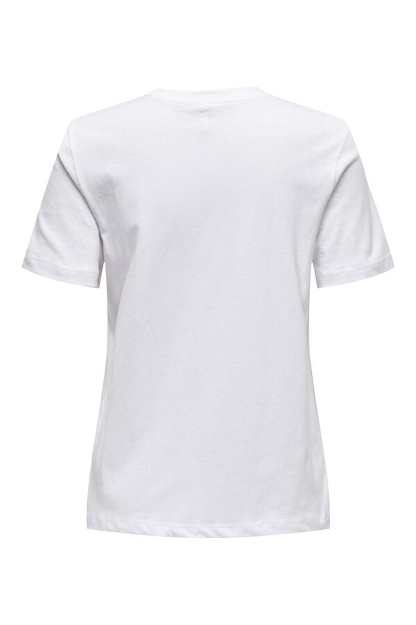 Only short sleeve shirt with embroidered details printed
