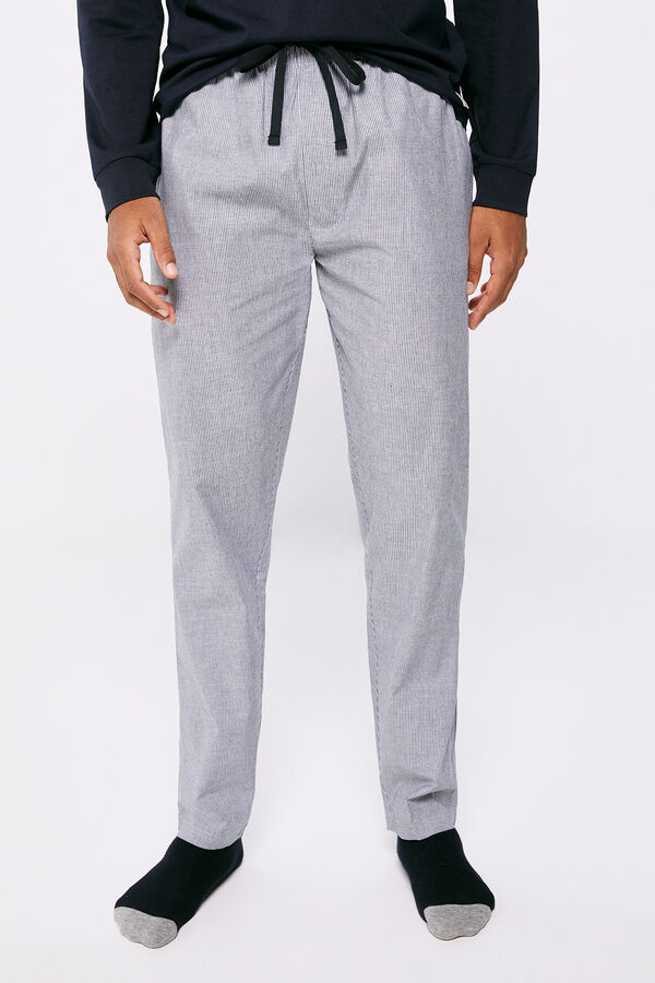 Springfield Long pyjamas with woven trousers navy