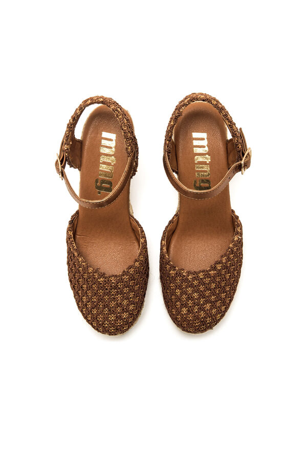 MTNG Jute wedges nude