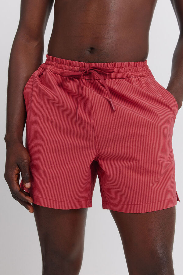 Springfield Striped seersucker swimwear red