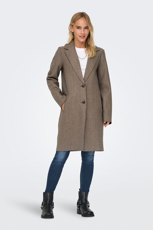 Only Midi cloth coat  nude