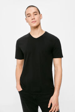 Springfield V-neck T-shirt black