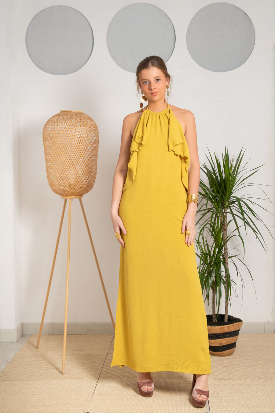 Vestido Bolonia Mostaza