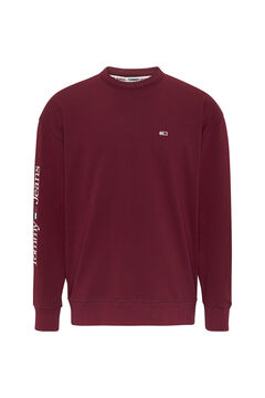 Springfield Men's sweatshirt with Tommy Jeans logo on the sleeve. red