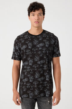 Springfield Mushroom print T-shirt black