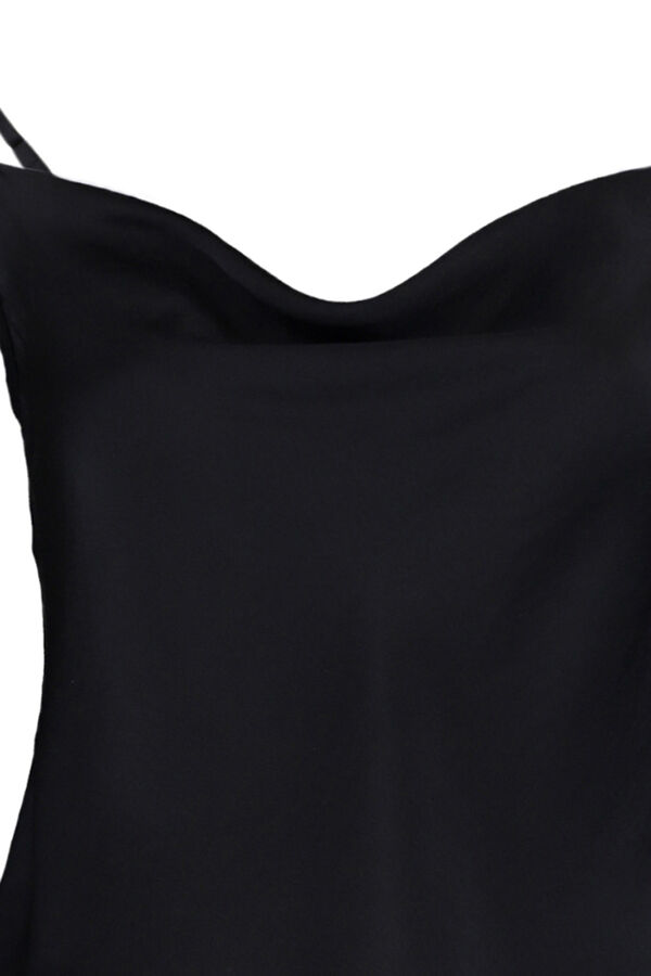 Trendyol Satin-finish strap top noir