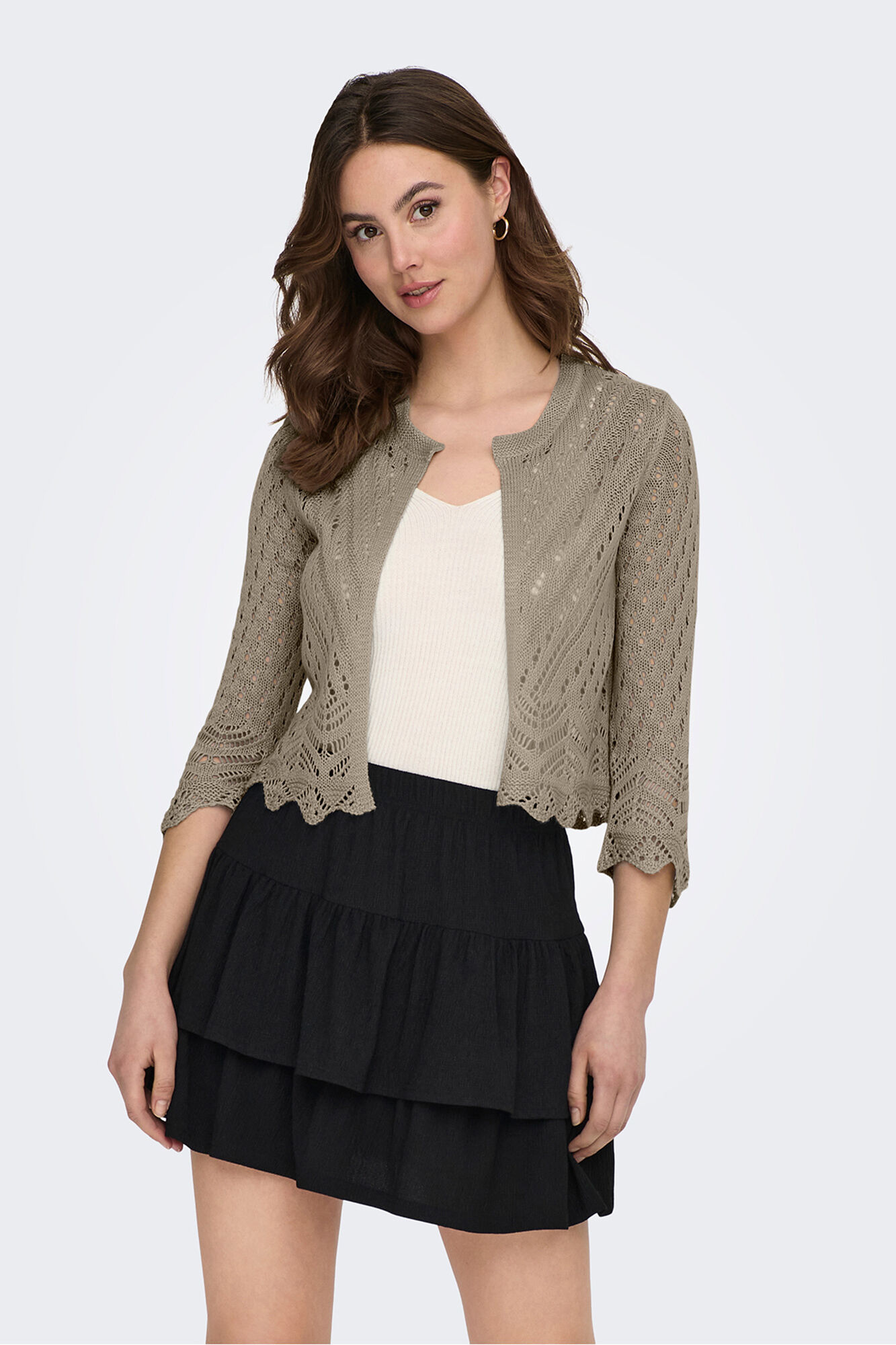 JDY Kurze Crochet-Strickjacke