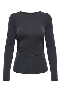 Only Top fruncido manga larga