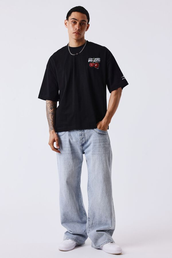 Project X Paris T-shirt oversize estampada preto