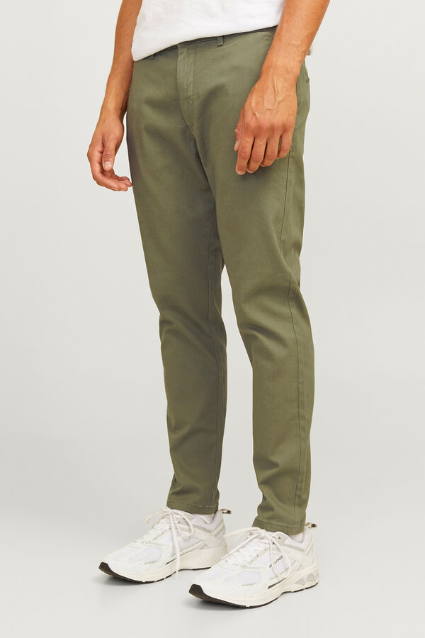 JJ REBEL Pantal&oacute;n chino slim fit verde