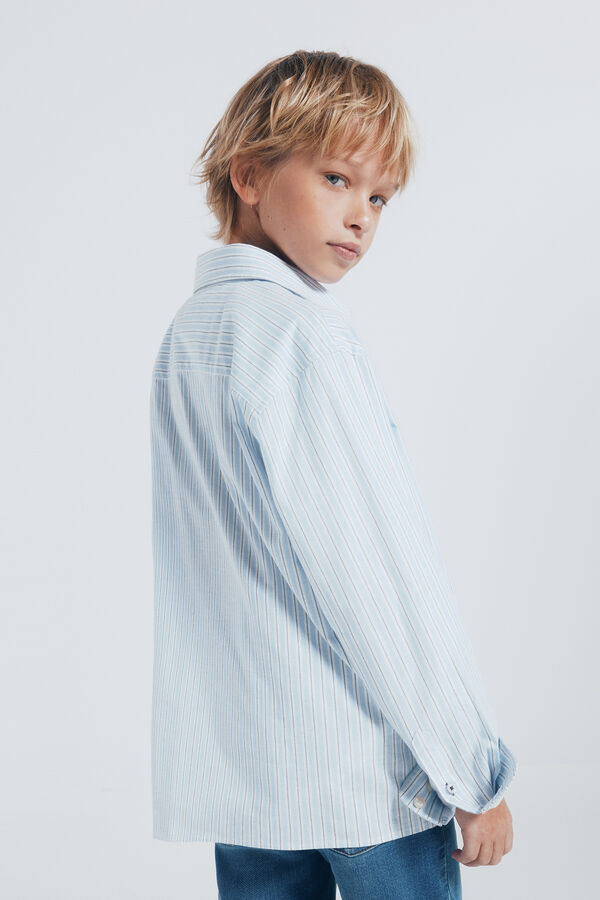 Springfield Kids Boy's blue fine stripe shirt Plava
