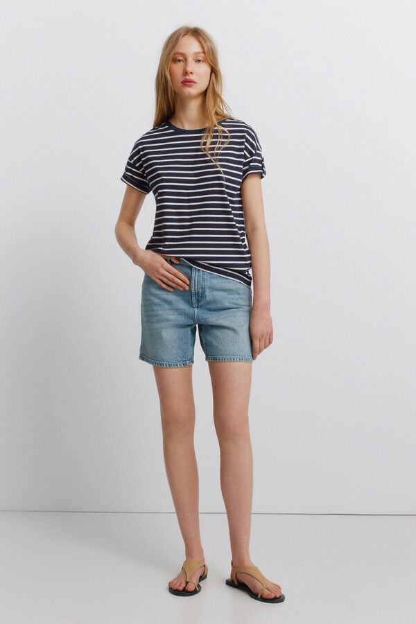 Springfield Striped short sleeve T-shirt blue