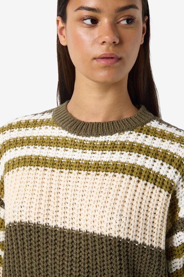Noisy May Round neck knit jumper green