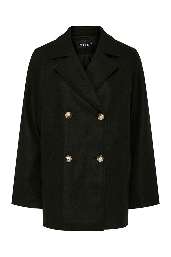 Pieces Abrigo cruzado negro