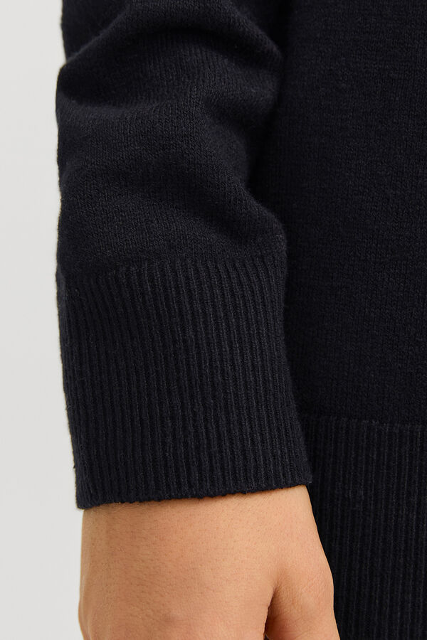 Jack & Jones Junior Jersey con cuello cremallera negro