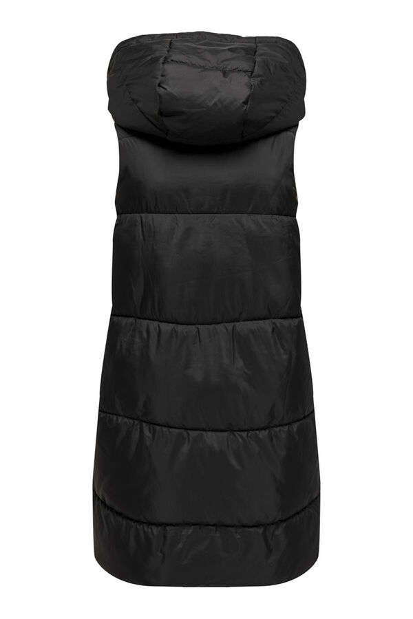 Only Long puffer gilet black