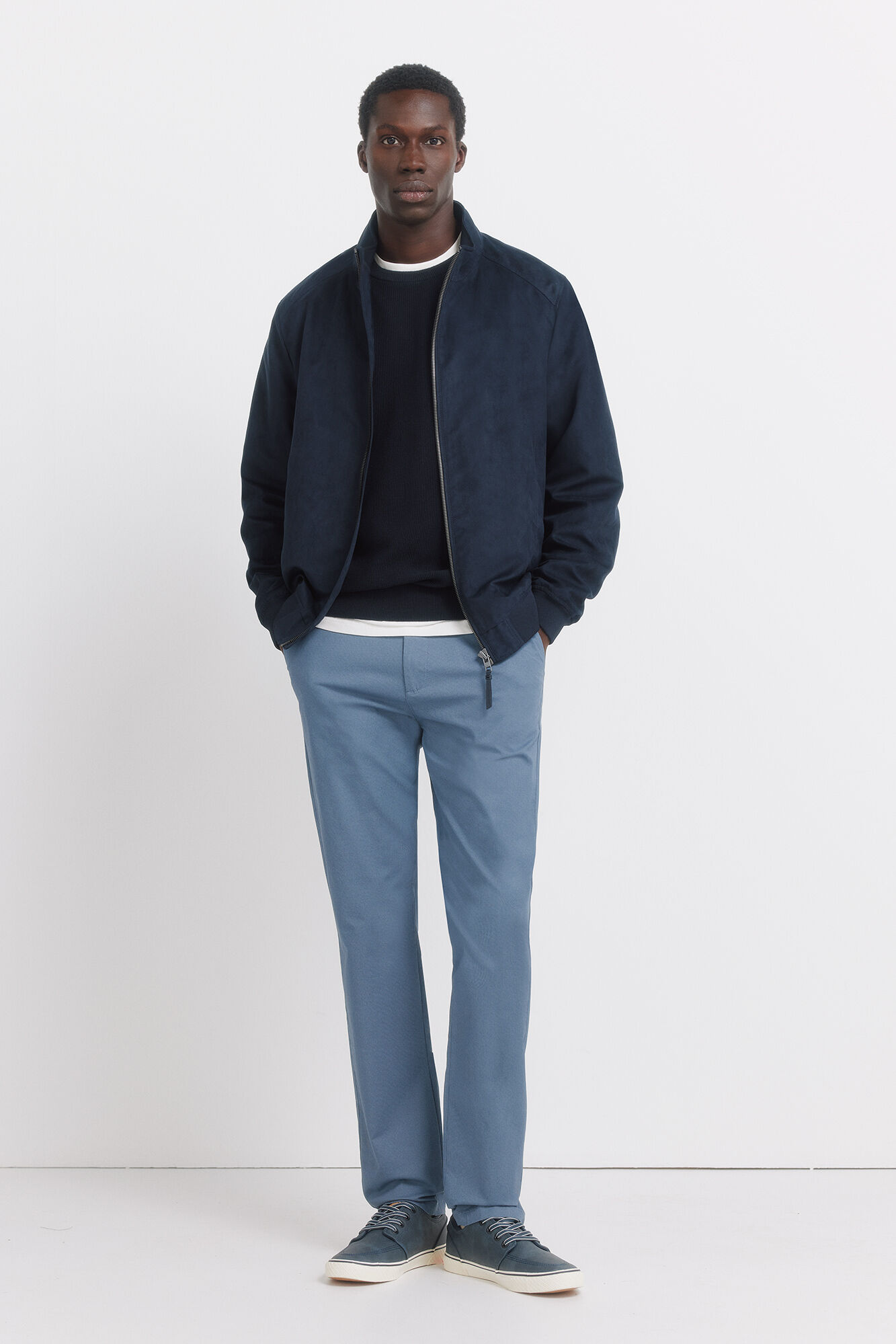 Springfield Slim fit micro-print trousers