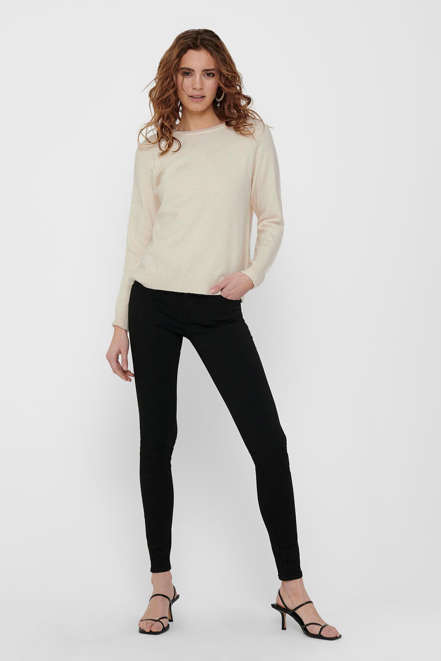 Jersey de manga larga y cuello redondo