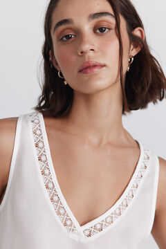 Springfield Embroidered neckline vest top