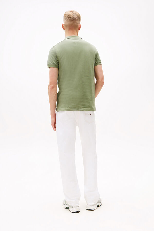 Tommy Jeans Men's short sleeve polo shirt beige