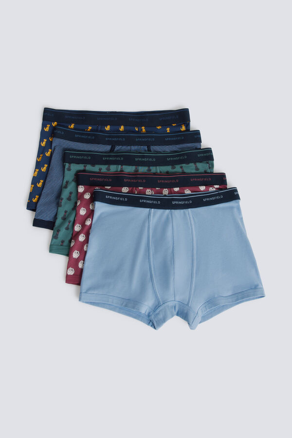 Springfield 3-pack cotton print boxers green