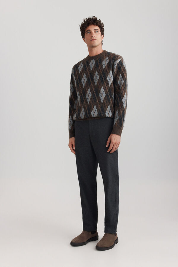 Springfield Comfort fit structure trousers grey