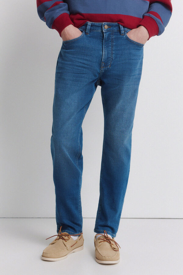 Springfield Medium wash slim fit jeans blue