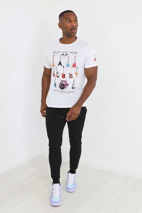 Brave Soul Musical instruments T-shirt white