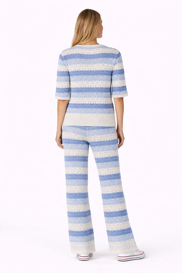 Noisy May Pointelle knit long trousers Plava