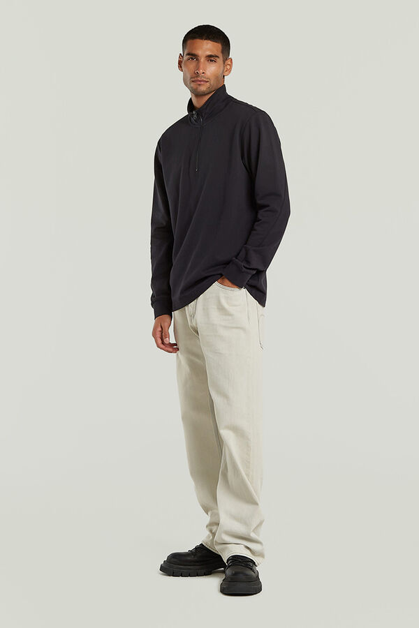 G-STAR Camiseta manga larga, cierre cremallera negro
