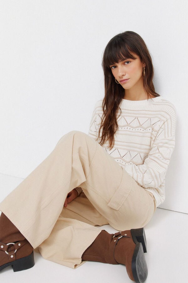 Springfield Cotton cargo trousers brown