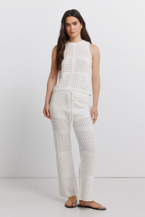 Springfield Pointelle top brown