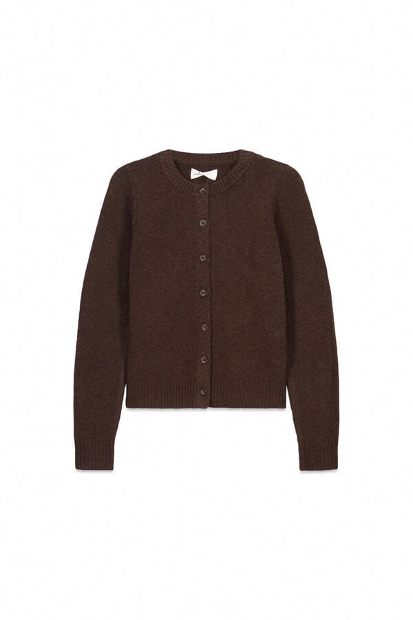 Springfield Soft knit jacket brown