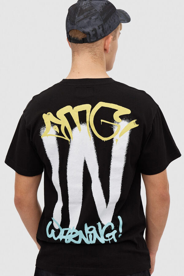 Springfield T-Shirt mit Urban-Print schwarz
